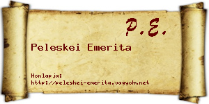 Peleskei Emerita névjegykártya